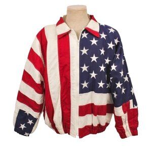 American Flagwear USA Vintage 100% Cotton Canvas Jacket Unisex sz S-M